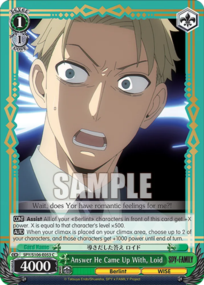 Answer He Came Up With, Loid