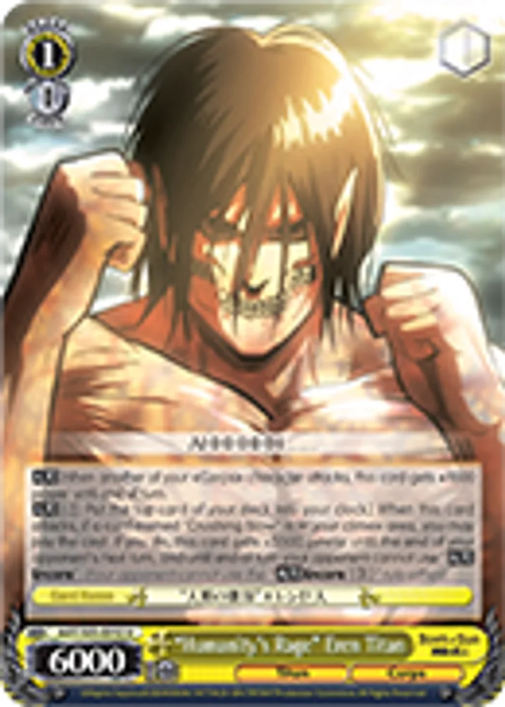 "Humanity's Rage" Eren Titan