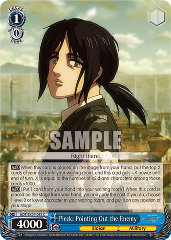 Pieck: Pointing Out the Enemy