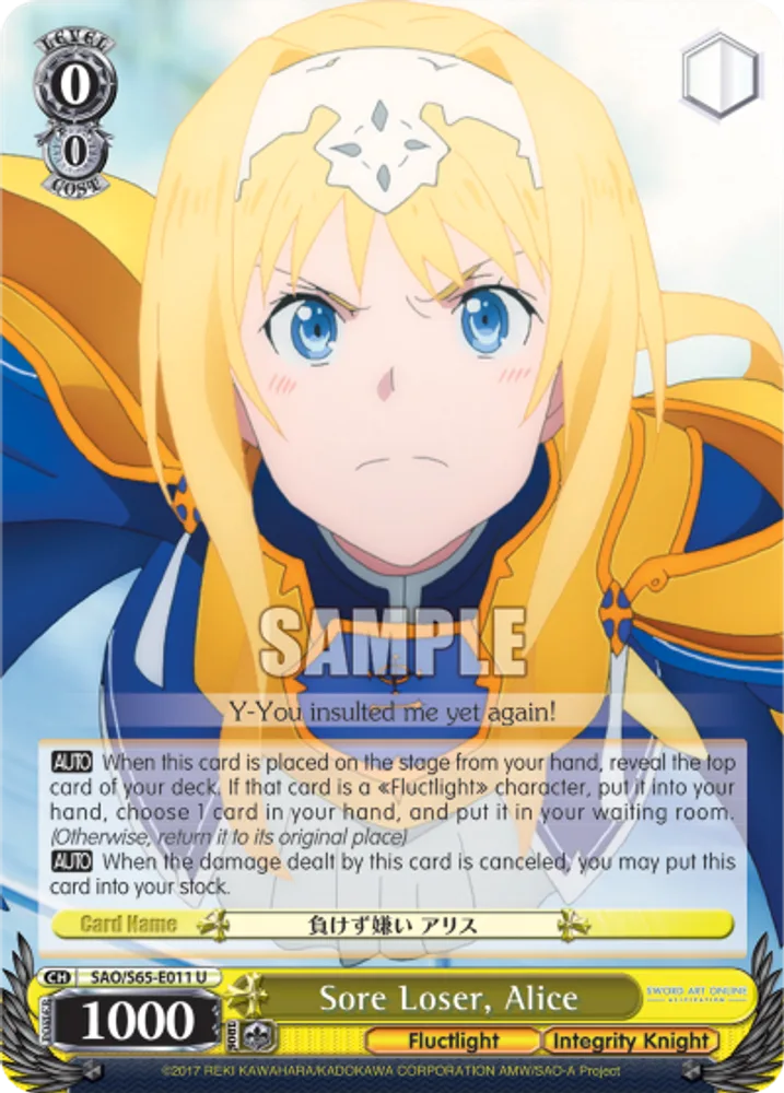 Sore Loser, Alice
