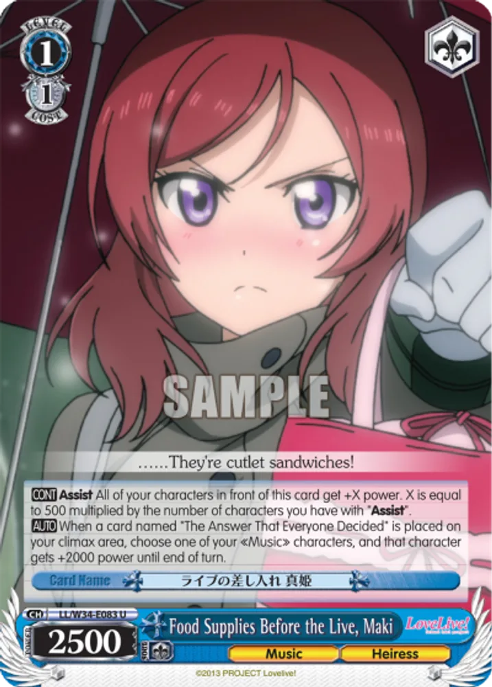 Food Supplies Before the Live, Maki