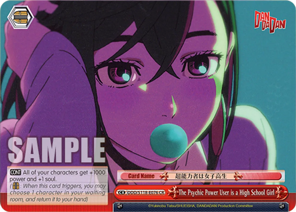 The Psychic Power User is a High School Girl