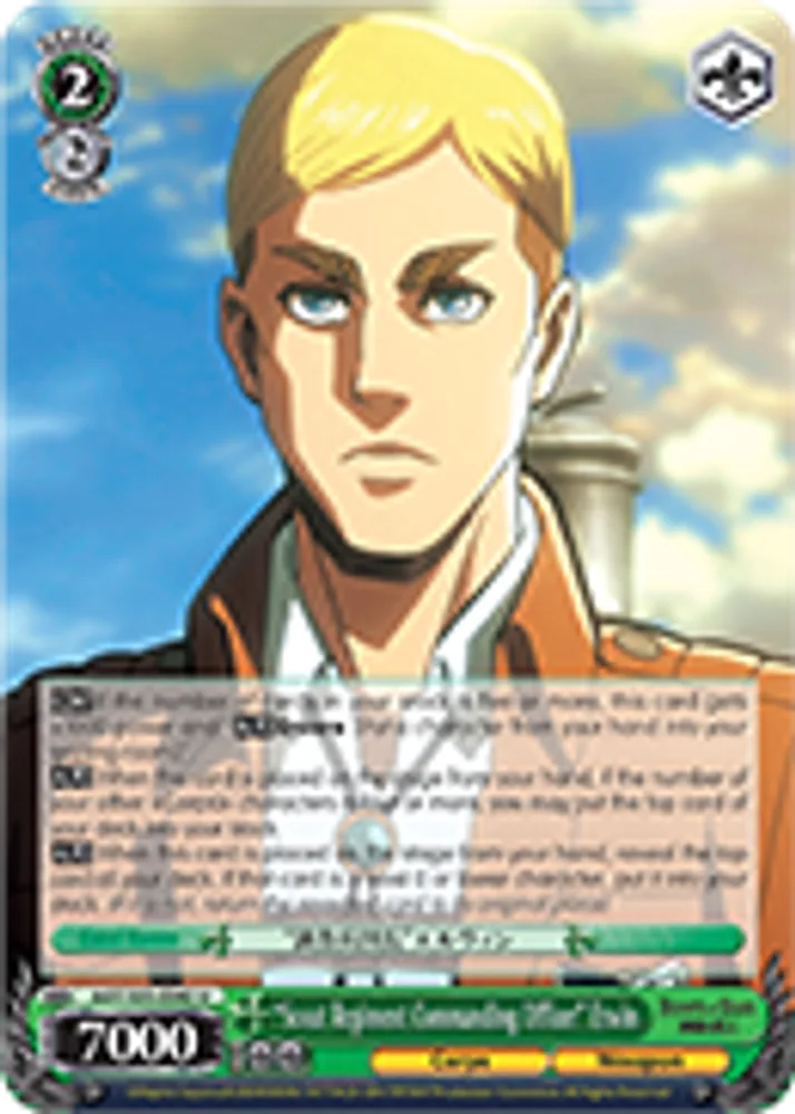 "Scout Regiment Commanding Officer" Erwin