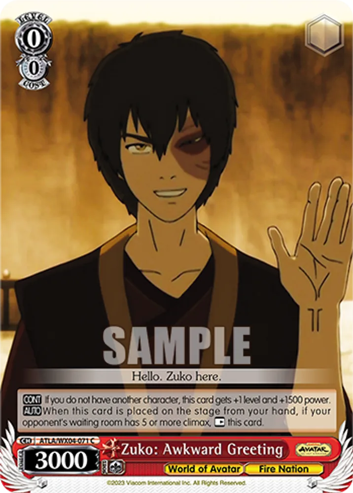 Zuko: Awkward Greeting