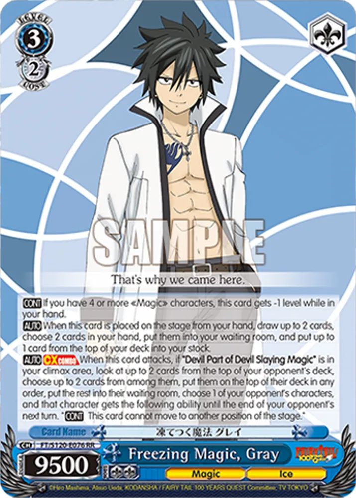 Freezing Magic, Gray