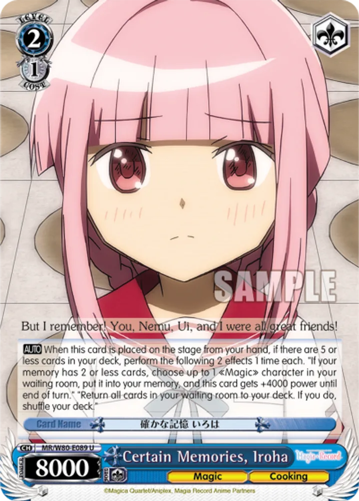 Certain Memories, Iroha