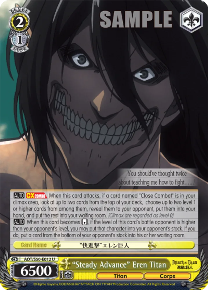 "Steady Advance" Eren Titan