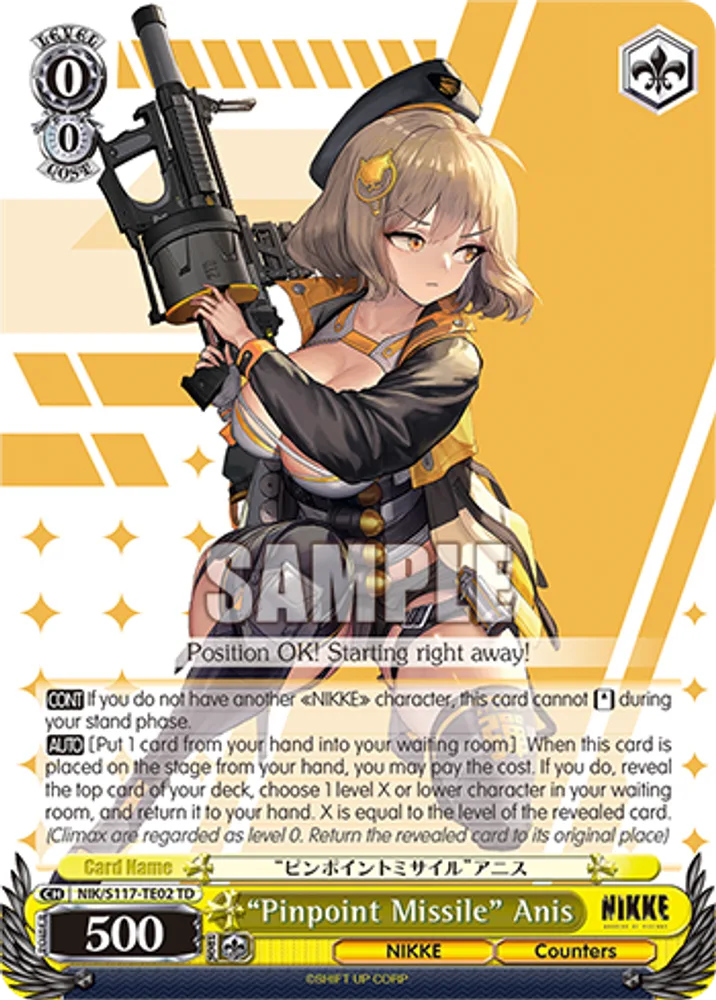 “Pinpoint Missile” Anis
