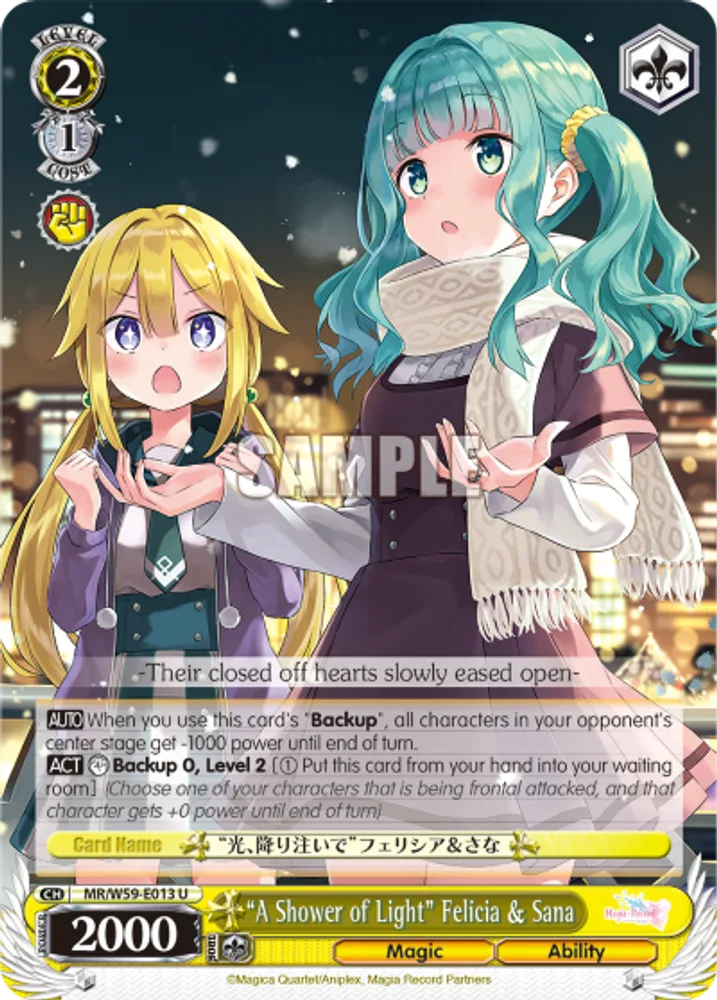 "A Shower of Light" Felicia & Sana