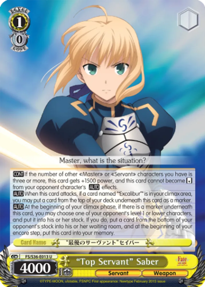 “Top Servant” Saber