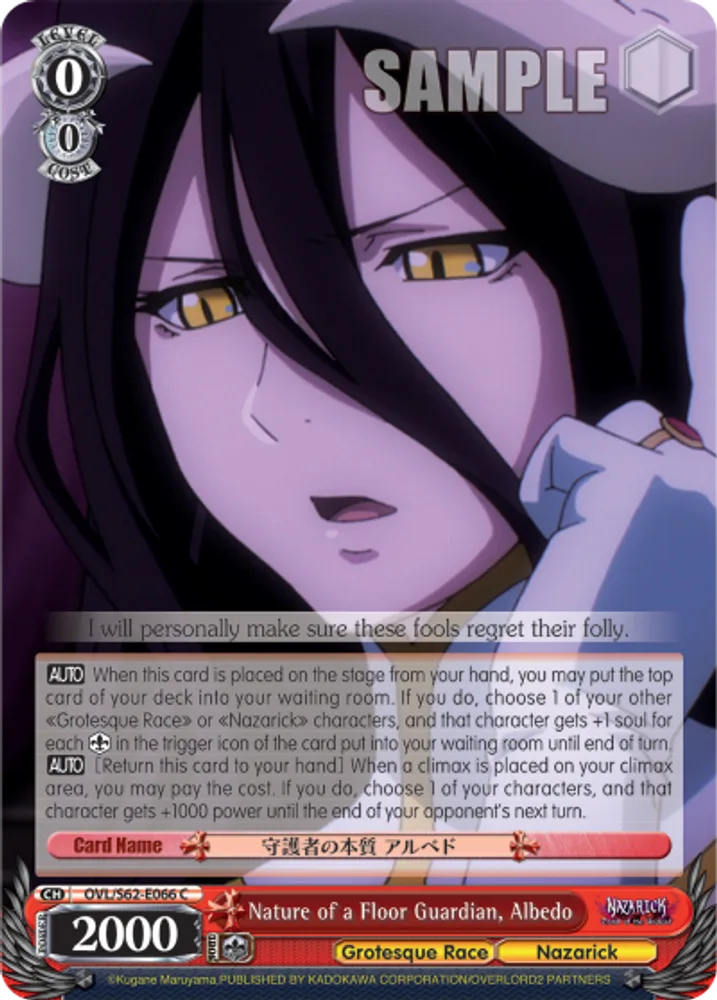 Nature of a Floor Guardian, Albedo