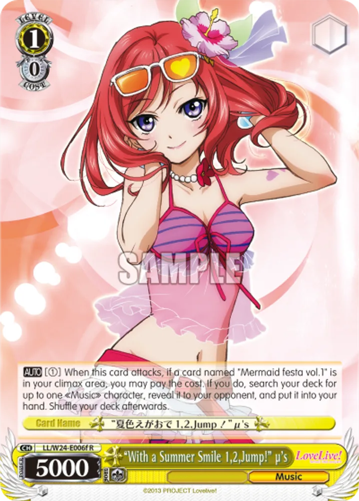 "With a `Summer Smile 1,2,Jump!" μ's