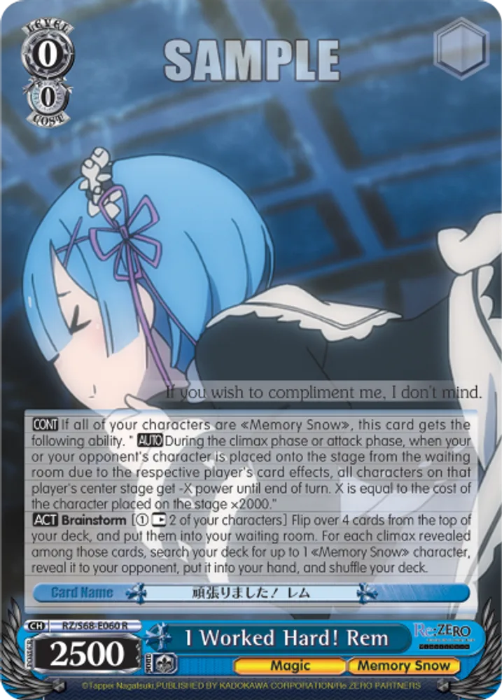 I Worked Hard! Rem